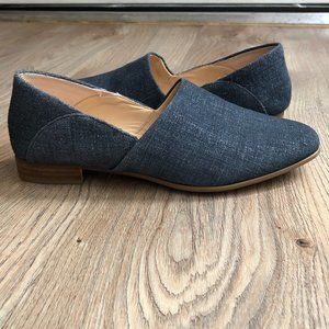 Clarks Cushion Plus Blue Tone Denim Slip-On Shoe - Size 6.5